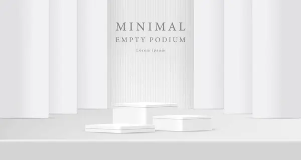 Üç boyutlu beyaz podyum, arka planda ışık ve gölge. Minimalist tasarımda soyut geometrik kompozisyon. 3D stüdyo ürün kaidesi, Moda Sahnesi Moda Moda Moda Moda Moda Sahnesi.