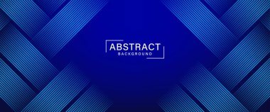 Çapraz çizgili mavi soyut arkaplan. Modern parlak mavi eğimli çizgiler. Geometrik çizgiler deseni. Fütürist teknoloji grafik tasarımı. Vektör illüstrasyonu