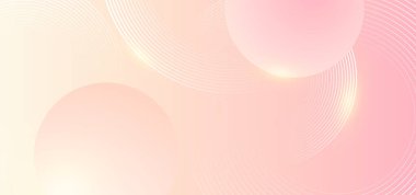 Minimalist afiş arka planı, pastel renkli, pembe ve sarı çizgiler. Çember etkisi biçimi geometrik, soyut arkaplan.