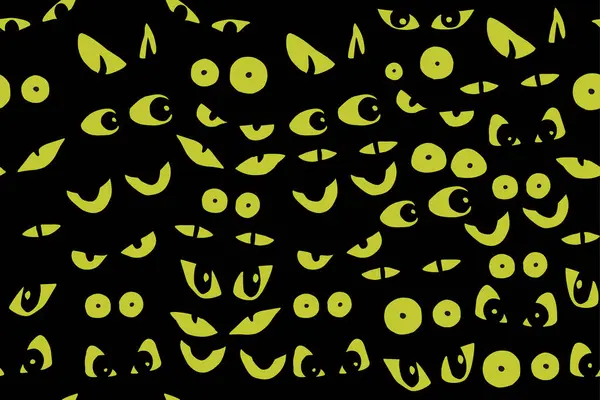 Cadılar Bayramı 'nız kutlu olsun. Siyah arka planda kusursuz canavar gözleri var.