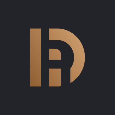 Modern markalar, girişimler ve yaratıcı girişimler için mükemmel çağdaş ve minimalist bir LID logosu.