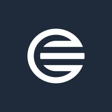 G harfleri monogram sembolü vektörleri logoları