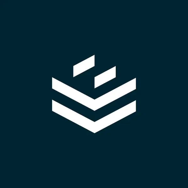 V Logosu Tasarımı ve Şablonu. Vektör içindeki V simgesi tabanlı harfler