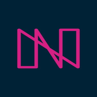 Yaratıcı N Harfi Yaratıcı Monogram Vektör İşareti