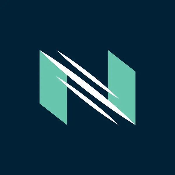 Yaratıcı N Harfi Yaratıcı Monogram Vektör İşareti