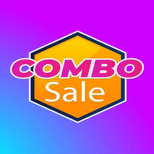 Süper büyük indirimli Combo teklifi ve renkli harf indirim etiketi.