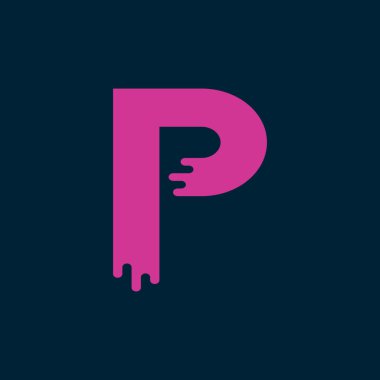 P harfi logo tasarım şablon elementleri - İllüstrasyon. P harfi logo simgesi tasarımı - vektör işareti