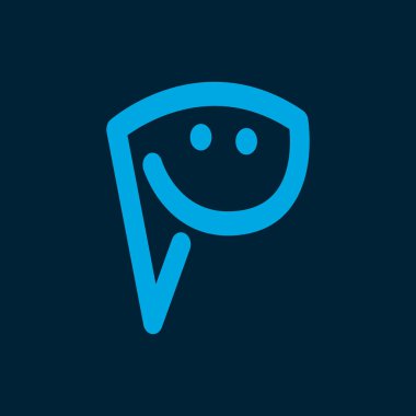 P harfi logo tasarım şablon elementleri - İllüstrasyon. P harfi logo simgesi tasarımı - vektör işareti