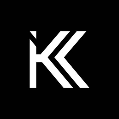 İlk harf KK minimalist ve modern logo tasarımı Vektörü