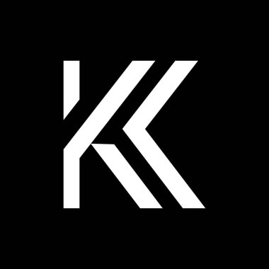 İlk harf KK minimalist ve modern logo tasarımı Vektörü