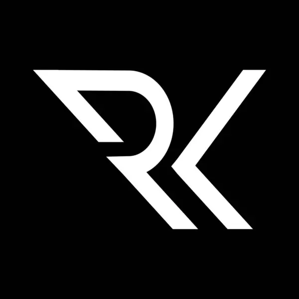İlk harf RK minimalist ve modern logo tasarımı Vektörü