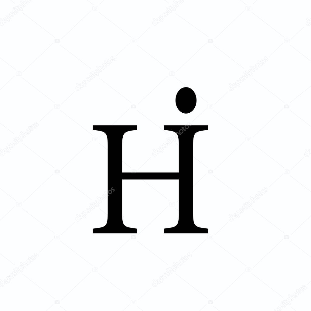 Letter HI IH I H Logo Alphabet Design Icon Vector Symbol