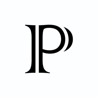P harfi logo vektör şablonu Yaratıcı P harfi ilk logo tasarımı