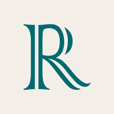 R harfi logo vektör şablonu yaratıcı R harfi ilk logo tasarımı