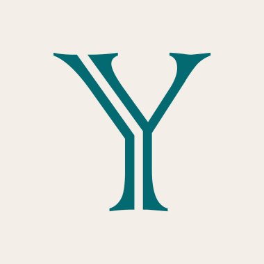 Y harfi logo vektör şablonu Yaratıcı Y harfi ilk logo tasarımı