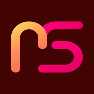 M S simgesi logo tasarım şablonu. başlangıç S M sembolü