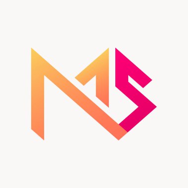M S simgesi logo tasarım şablonu. başlangıç S M sembolü