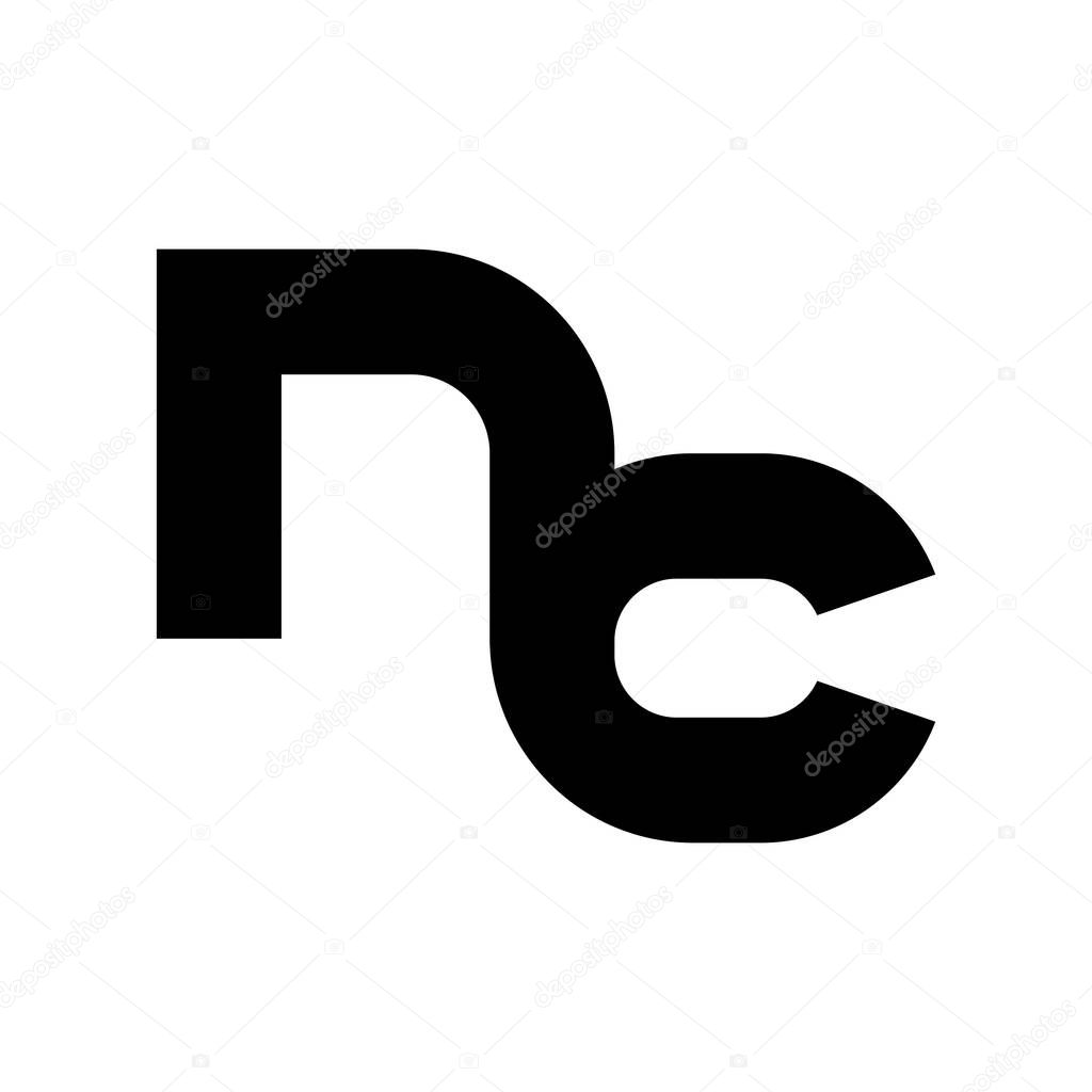 Simple Letter NC Initial logo design