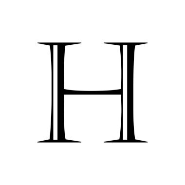 Modern ve benzersiz harf H harfinin baş harfleri logo tasarımı