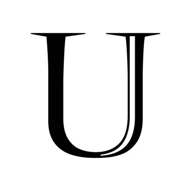 U harfi basit logo tasarımı