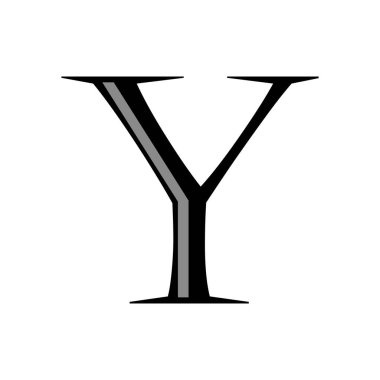 Abstract y letter minimalist logo design