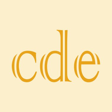 CDE Harf İlk Logo Tasarımı Şablon Vektör İllüstrasyonu