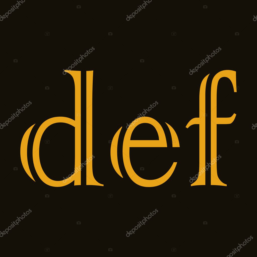 DEF Letter Initial Logo Design Template Vector Illustration