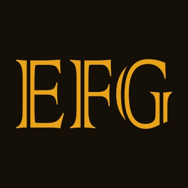 EFG yaratıcı daire üç harfli logo
