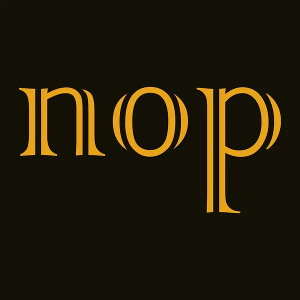 NOP Harf İlk Logo Tasarımı Şablon Vektör İllüstrasyonu
