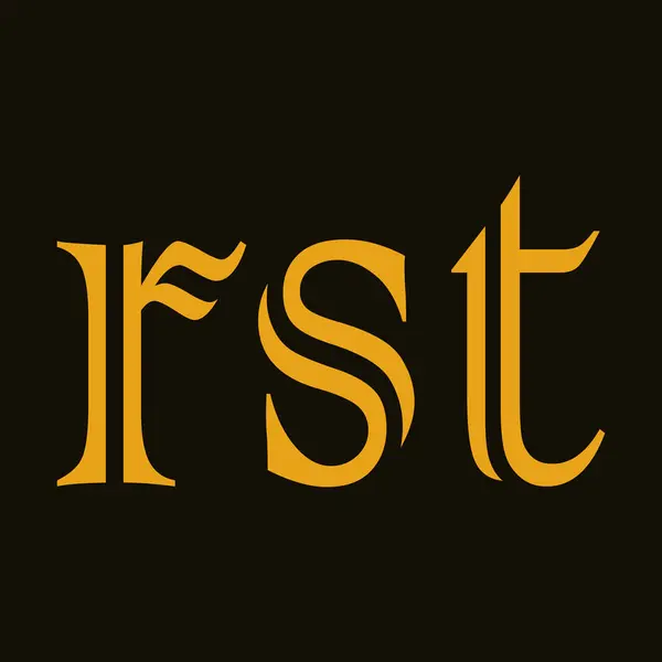 RST Harf İş Logosu Tasarımı Alfabe Simgesi Vektörü