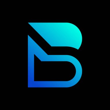 B Harfi Logo Simgesi Tasarım Şablonu Elemanları