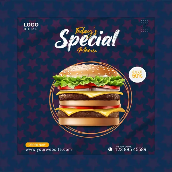 Bugünün özel menü burgeri 50 tane indirimli uçakla.