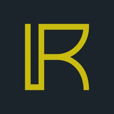 Başlangıç UR veya RU Monogram Harf Logosu Tasarımı