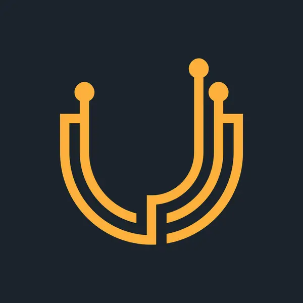 U harfi logo tasarımı dağ, çöl, zirve, sembol, ikon, fikir, yaratıcı