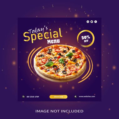 Süper lezzetli özel restoran menüsü ya da sosyal medya paylaşımı