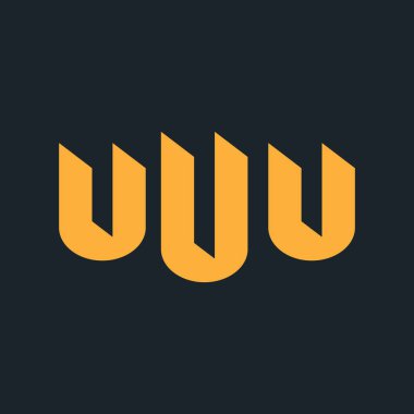 UUU Harf İlk Logo Tasarımı Şablon Vektör Resimleri