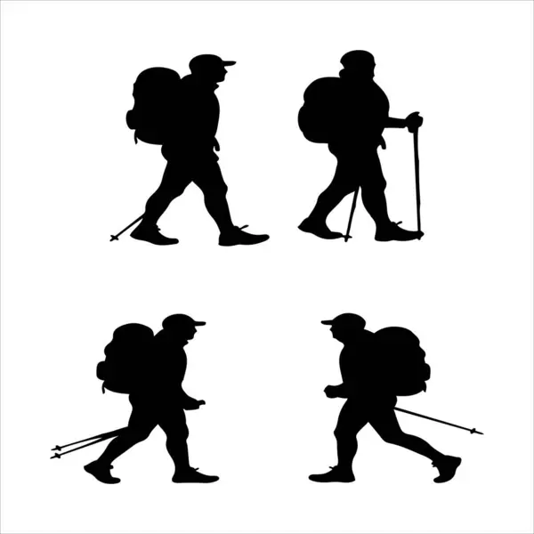 Sırt çantalı macera meraklısı silueti