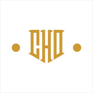 CHO üç harfli logo tasarım şablonu