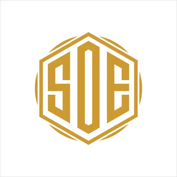 SOE üç harfli logo tasarım şablonu