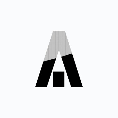 Bir Harf İlk Logo Tasarımı Şablon Vektörü İllüstrasyonu