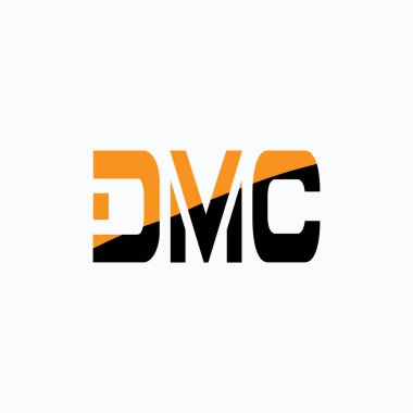 DMC Harf İlk Logo Tasarımı Şablon Vektör Resimleri