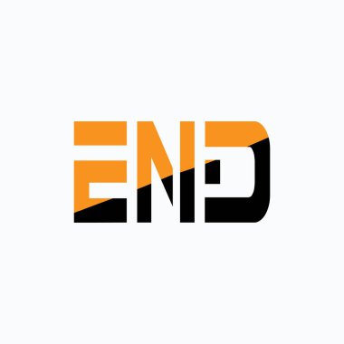 Bitiş Harfi İlk Logo Tasarımı Şablon Vektör İllüstrasyonu