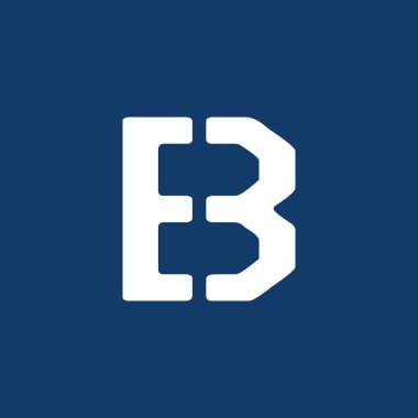İş ve şirket kimliği için EB Harf Logosu