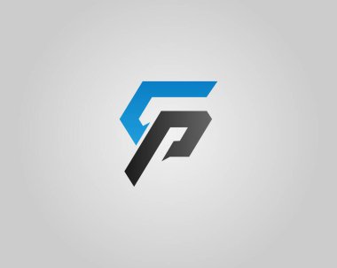 Alfabe Başlangıç Harfi CP veya PC Logo Tasarımı Yaratıcı Modern Vektör Şablonu.