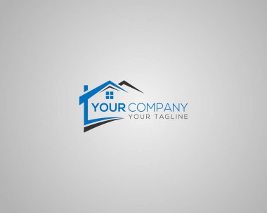 Emlak Şirketi Logosu Tasarımı Simge Modern Vektör Şablonu.