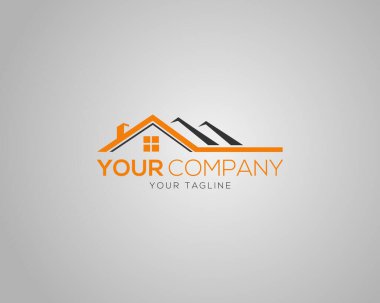 Emlak Şirketi Logosu Tasarımı Simge Modern Vektör Şablonu.