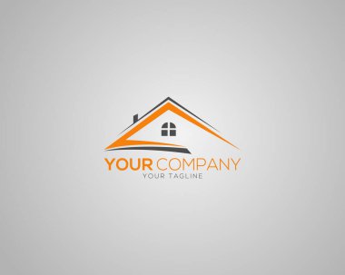 Emlak Şirketi Logosu Tasarımı Simge Modern Vektör Şablonu.