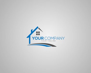 Gayrimenkul logosu modern vektör şablonu için eve dönüş yolu.