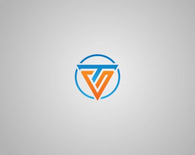 Üçgen harf GT veya TG benzersiz logo tasarım konsept vektörü şablonu.