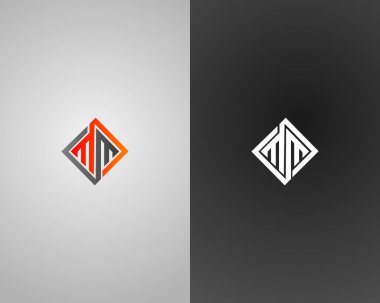 Harf MM yaratıcı monogram logo tasarım konsept vektörü şablonu.